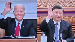 中美元首視像會議 習近平﹕中美應該合作共贏