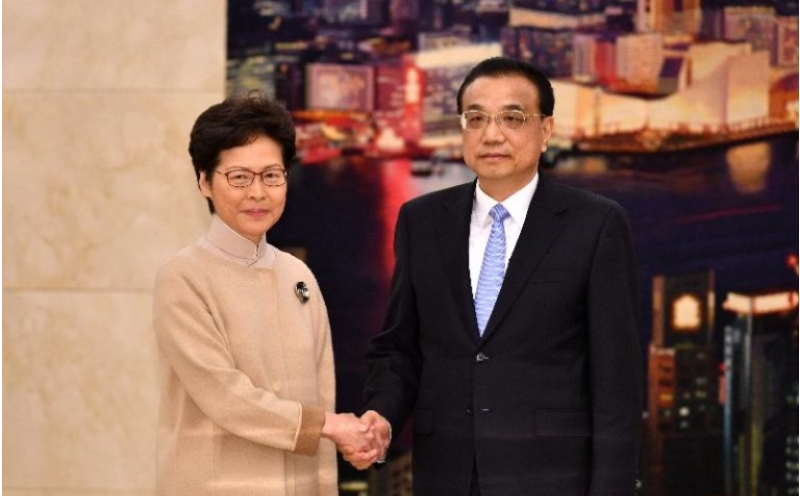 李克強指中央肯定林鄭月娥及特區政府的努力