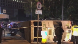 中環翻電車14乘客傷