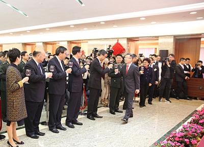 中聯辦主任張曉明回港在新春酒會露面