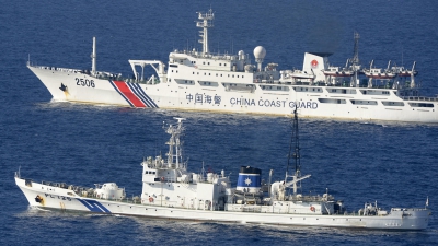 日本改派軍艦到釣魚台驅趕中方船隻