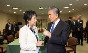 王毅會見上川陽子﹕冀日方理性看待日本學生遇襲案避免政治化