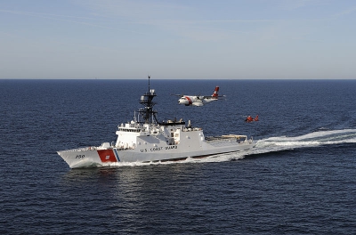 美國海岸防衛隊船艦也來湊熱鬧穿越台海