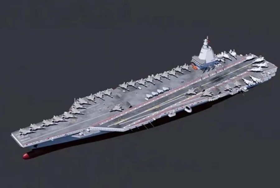004型安裝飛行甲板  史上開建最大軍艦？