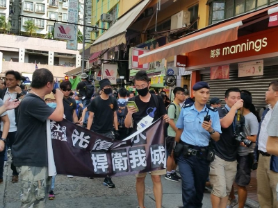 反水貨客示威再現上水