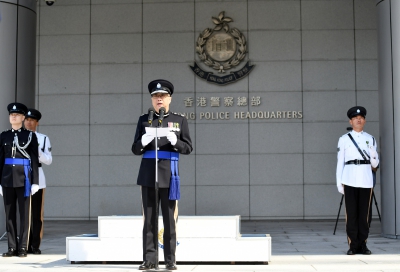 警務處長盧偉聰退休「閉門」舉行告別檢閱儀式