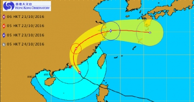 8號西北風球高掛港鐵維持正常服務