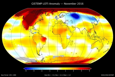 NASA：2016年將成為史上最熱一年