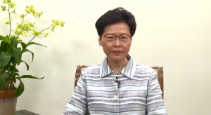 林鄭月娥發表電視講話