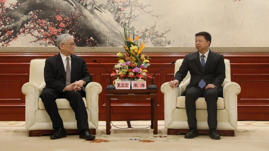 宋濤﹕願在堅持九二共識基礎上加強與國民黨交往