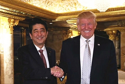 安倍晉三「走後門」拜會特朗普