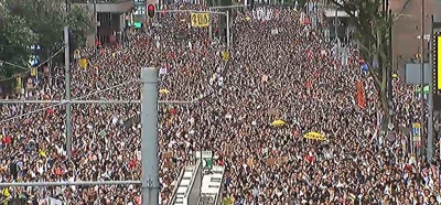 【有片】逾103萬市民上街遊行反對修訂逃犯條例