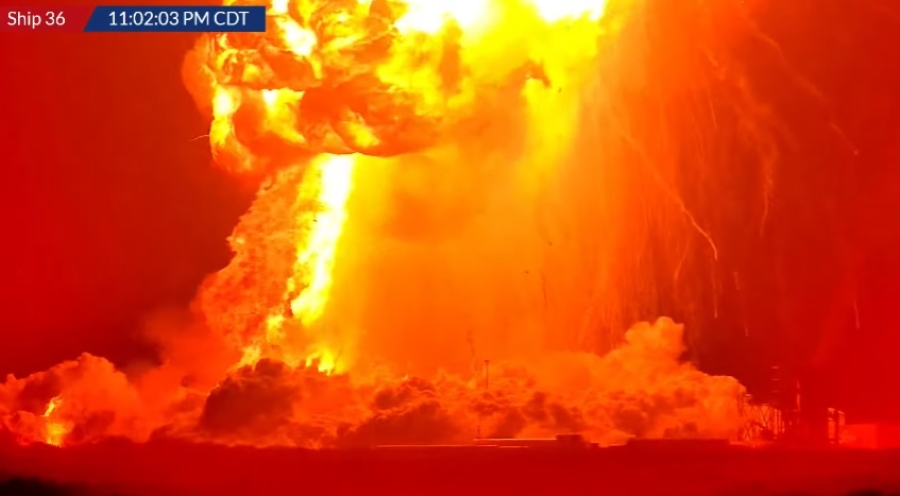 美國「星艦36號」火箭靜態點火測試發生嚴重爆炸