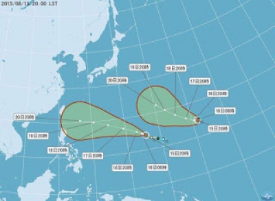 雙颱風周末或影響台灣