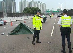青葵公路的士撼工程車兩死兩傷