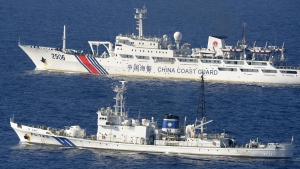 日本改派軍艦到釣魚台驅趕中方船隻