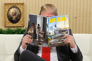 德媒體扮IKEA 為特朗普設計組合牆
