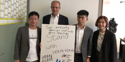 黃之鋒赴德解說香港現況倡推德版《香港人權民主法案》