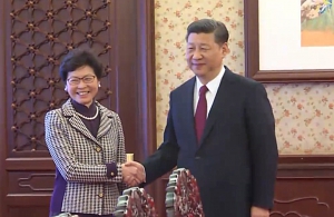 習近平在中南海接見林鄭月娥