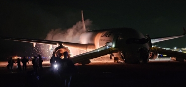 突發：日本航空客機與海上保安廳飛機羽田機場相撞起火