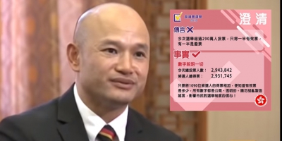 光頭警長質疑區選有160萬「廢票」選舉處：絕無此事