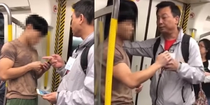 網傳港男疑港鐵偷拍乘客大腿 便衣警員喝令：開手機
