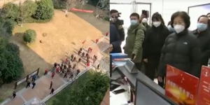 【有片】孫春蘭視察武漢社區 居民樓上大叫「造假」