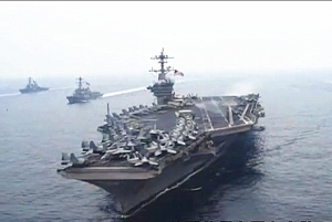 美航母列根號及3艘神盾艦明早9時訪港