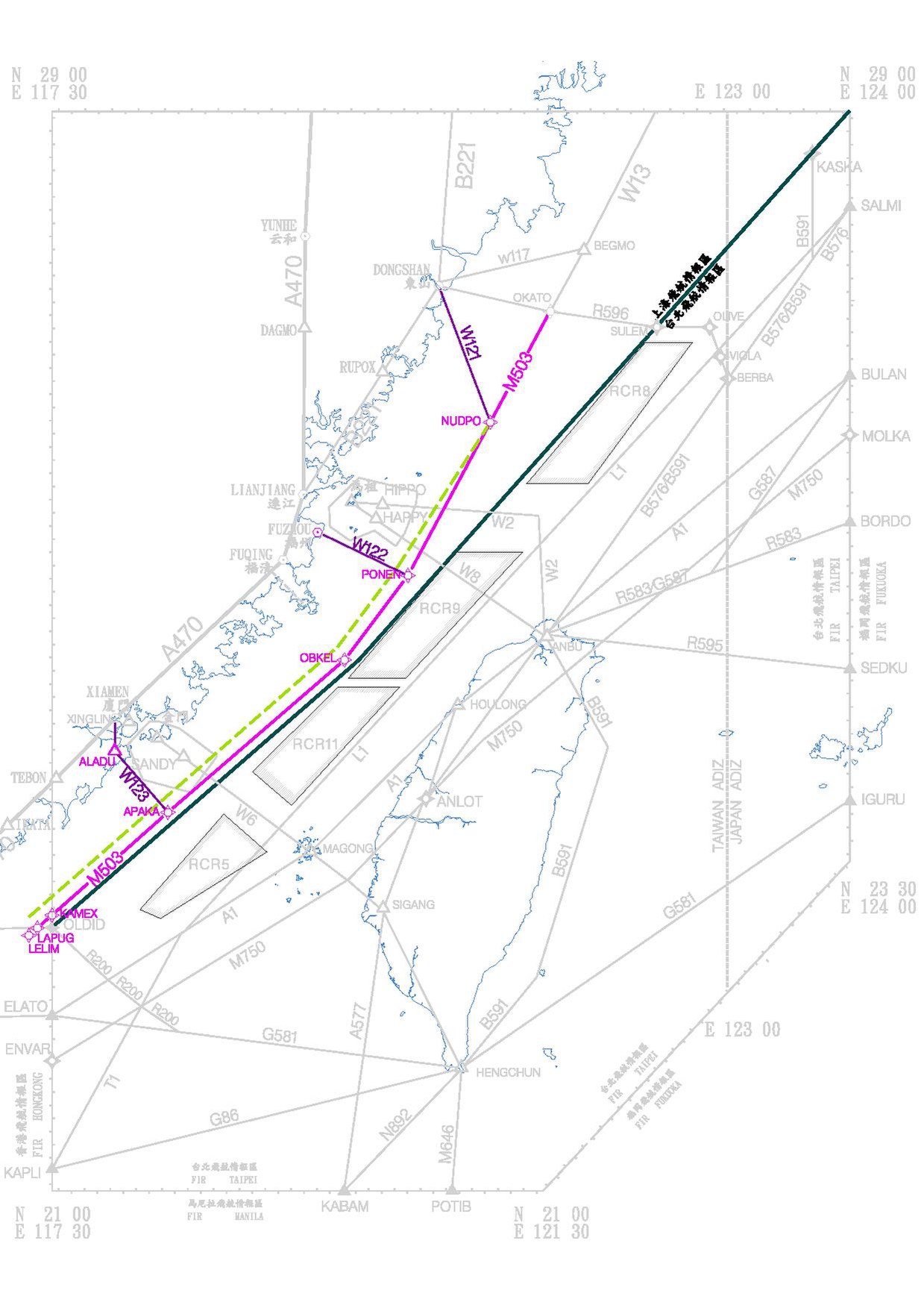 M503 flight route