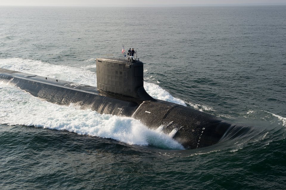 USS North Dakota SSN 784 at sea in August 2014