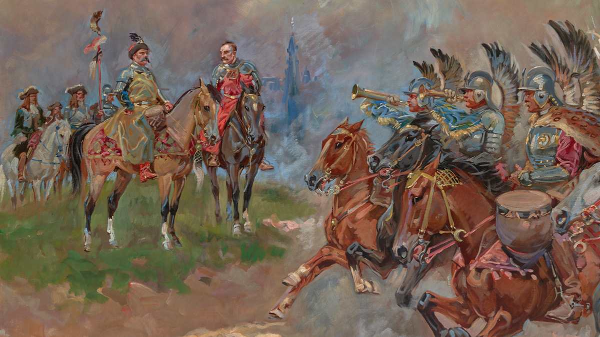 Husaria przed Janem III Sobieskim. Obraz Wojciecha Kossaka z 1924 roku 1