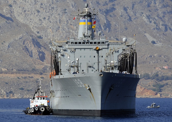 080821-N-0780F-010Souda Bay, Crete, Greece (Aug 21, 2008) --  The Military Sealift Command fleet replenishment oiler USNS Big Horn (T-AO 198) arrives for a routine port visit.U.S. Navy photo by Paul Farley
