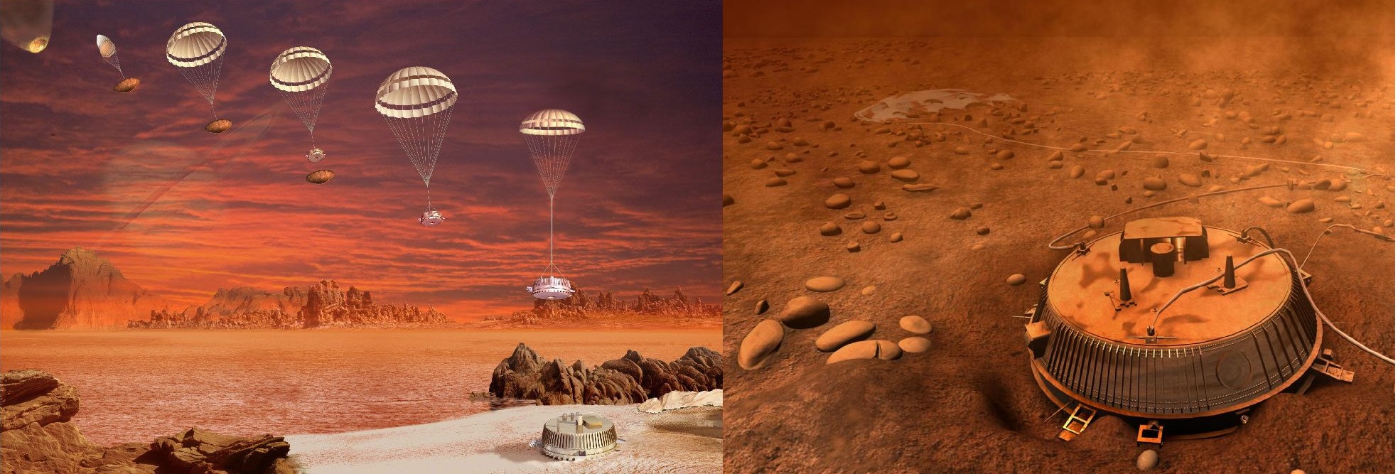 huygens descent and landing in 2005 pillars 1579128480