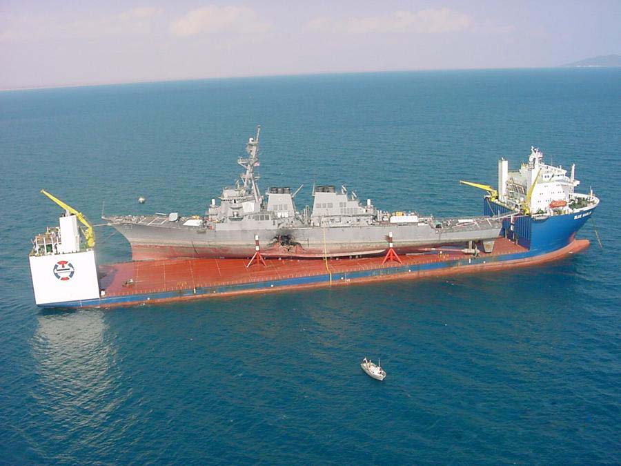 MV Blue Marlin carrying USS Cole