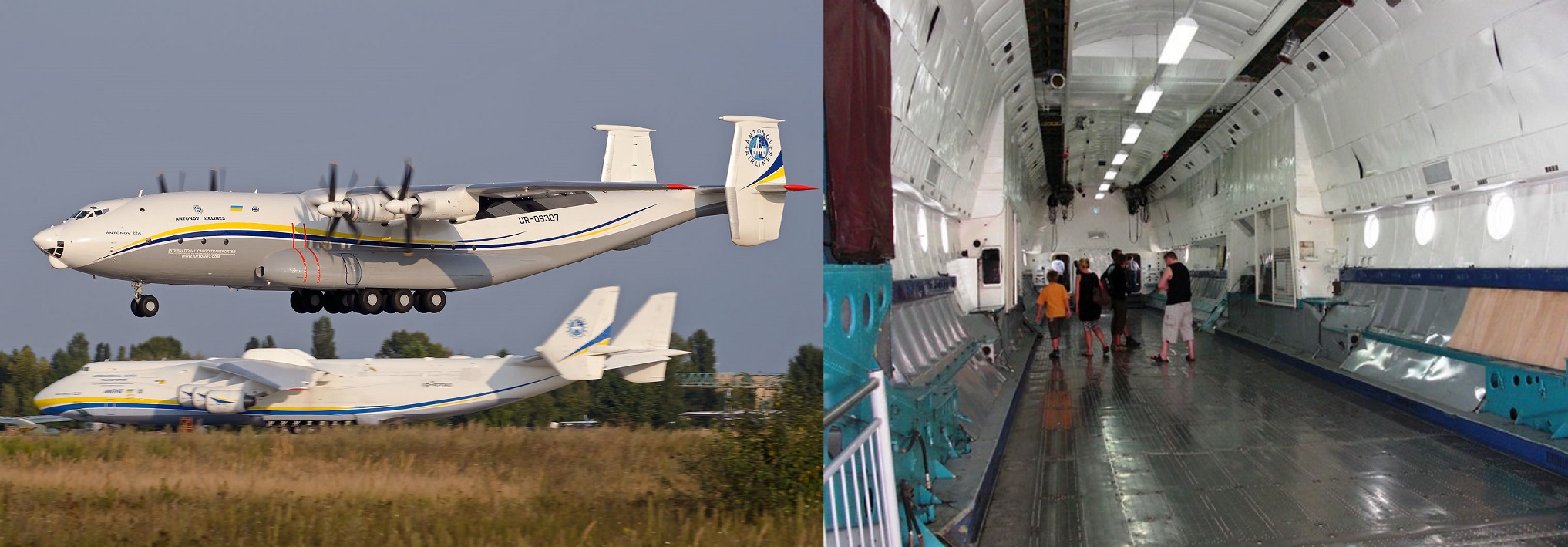 Antonov An 22 landing at Gostomel Airport