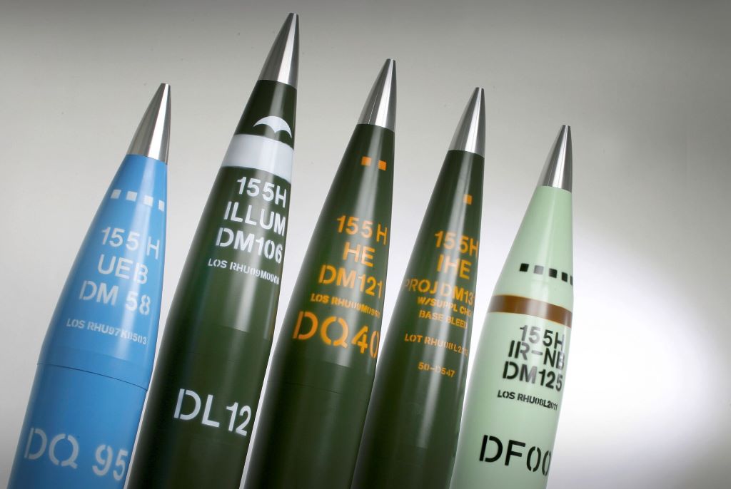 Rheinmetall 155 mm artillery shells