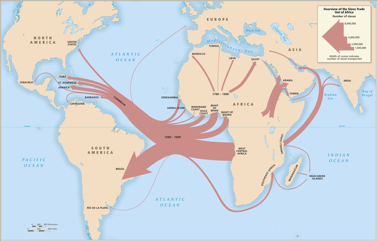 slave trade map large